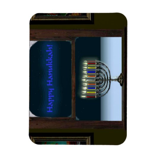Menorah in het raam magneet (Verticaal)