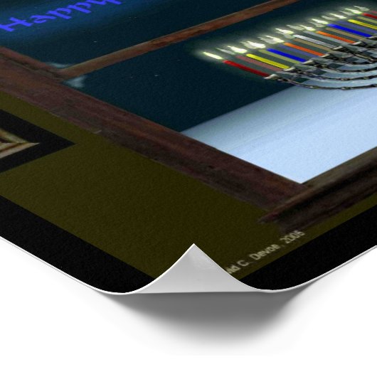 Menorah in het raam poster (Hoek)