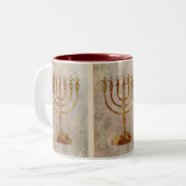 Menorah Israel Mok Tasse Tazza (Voorkant links)