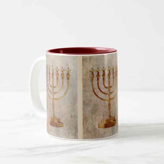 Menorah Israel Mok Tasse Tazza (Voorkant links)