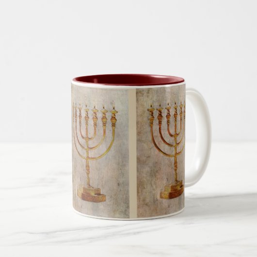 Menorah Israel Mok Tasse Tazza (Voorkant rechts)