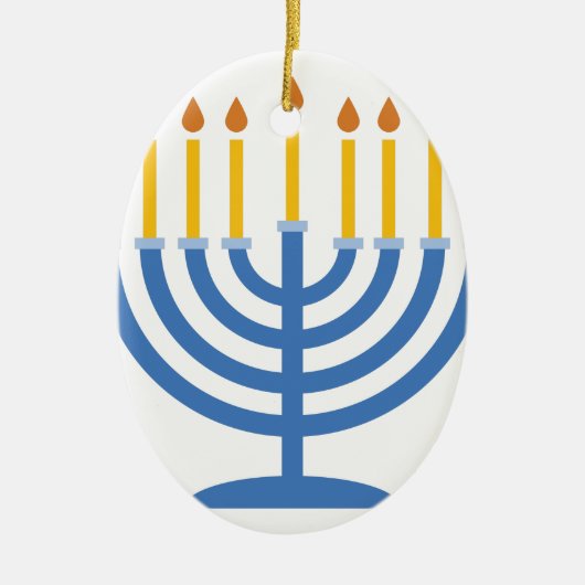 Menorah Keramisch Ornament (Voorkant)