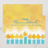 MENORAH LIGHTS Hanukkah Holiday Greeting Kaart (Voorkant / Achterkant)