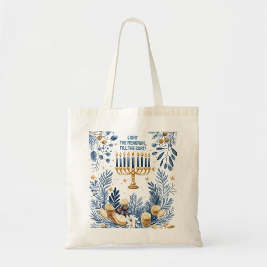 Menorah Magic Chanoeka - prachtig ontwerp Tote Bag (Voorkant)