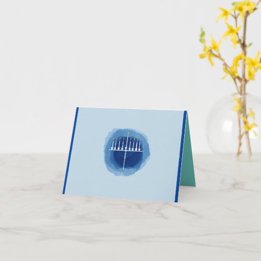 Menorah-medium Kaart (Gele Bloem)