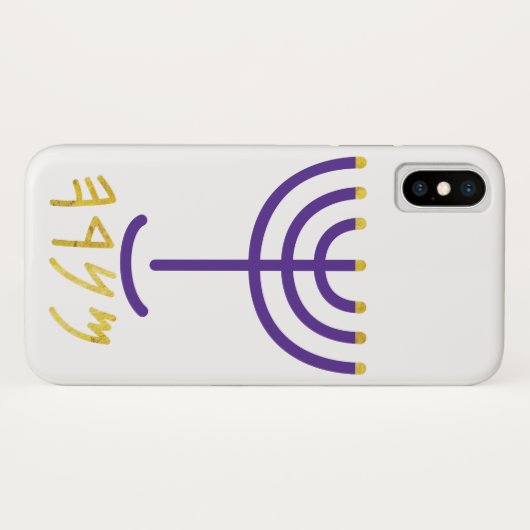 Menorah Paleo Hebrew Case-Mate iPhone Case (Achterkant (horizontaal))