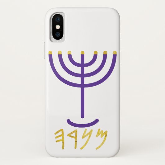 Menorah Paleo Hebrew Case-Mate iPhone Case (Achterkant)