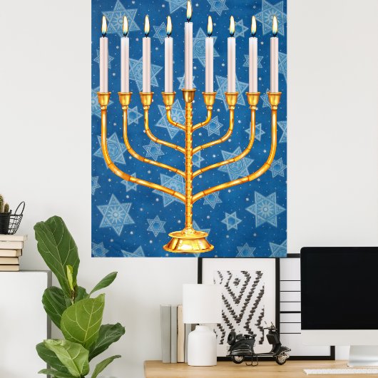menorah poster (Thuiskantoor)