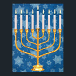 menorah poster<br><div class="desc">poster van jewish menorah</div>