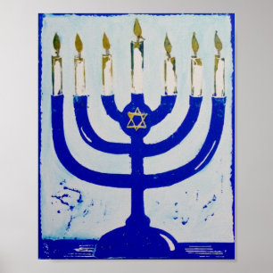 Menorah Poster, 8 x 10 inch Poster