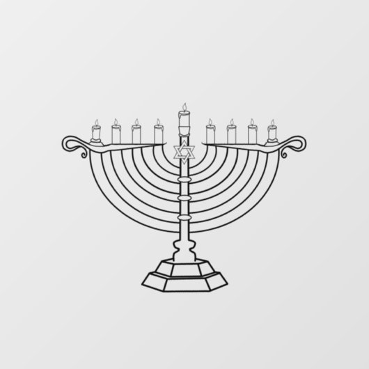 Menorah Raamsticker (Vel)
