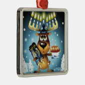 Menorah Reindeer Metalen Ornament (Rechts)