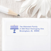 Menorah retouradres-label etiket (Insitu)