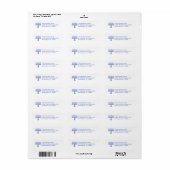Menorah retouradres-label etiket (Full Sheet)