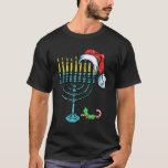 Menorah Santa Hat Chanukah Hanukkah Jewish Christm T-shirt<br><div class="desc">Menorah Santa Hat Chanukah Hanukkah Joodse Kerstmis Pajama.</div>