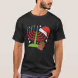 Menorah Santa Hat Hanukkah Kerstmis Joodse Kerst T-shirt<br><div class="desc">Menorah Santa Hat Chanoeka Kerstmis Joodse Christusmukkah</div>