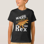 Menorah Saurus T-Rex Happy Hanukkah Dinosaur T-shirt (Voorkant)