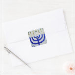 Menorah Square Stickers<br><div class="desc">Deze menora komt uit een van mijn originele illustraties! Kunstwerk © Abigail Davidson.</div>