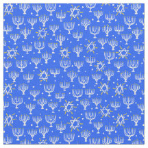 Menorah Star van David Hanukkah Pattern Blue White