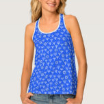 Menorah Star van David Hanukkah Pattern Blue White Tanktop<br><div class="desc">Ik hoop dat je dit leuke ontwerp leuk vindt. Pas het aan met je eigen tekst. En controleer mijn winkel op overeenkomende objecten zoals overhemden,  handdoeken,  verpakkingspapier,  kaarten en nog veel meer! Als je iets wilt,  laat dan een briefje achter. Bedankt om mijn design te controleren!</div>