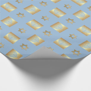 Menorah & Star van David Hanukkah Wrapping Paper Cadeaupapier