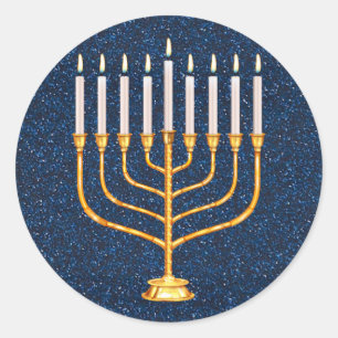 Menorah-sticker Ronde Sticker