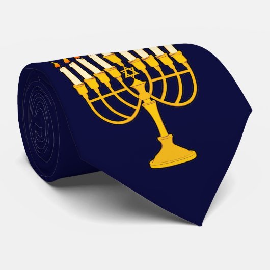 Menorah Stropdas (Opgerold)