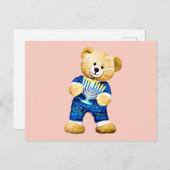 Menorah Teddy Bear Briefkaart (Voorkant / Achterkant)