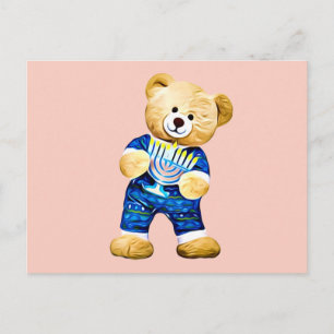 Menorah Teddy Bear Briefkaart
