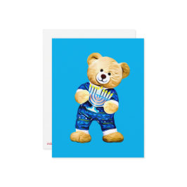 Menorah Teddybeer Feestdagenkaart