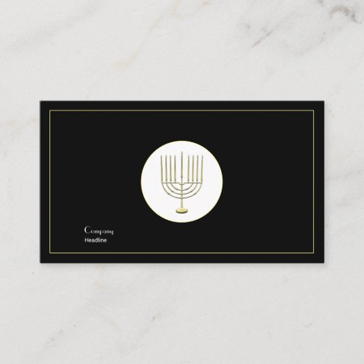 Menorah Visitekaartje (Voorkant)