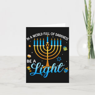 Menorah Wees Een Licht Gelukkige Hanukkah Truien V Kaart