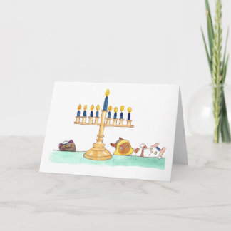 Menorah Wenskaart Feestdagen Kaart