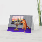 menorahkat feestdagen kaart (Voorkant)