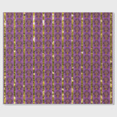 Menorahs Paarse & gouden faux glitter Cadeaupapier (Vlak)