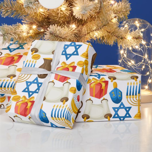 Menora's voor Hanukka Cadeaupapier (Feestdagen)