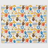 Menora's voor Hanukka Cadeaupapier (Vlak)