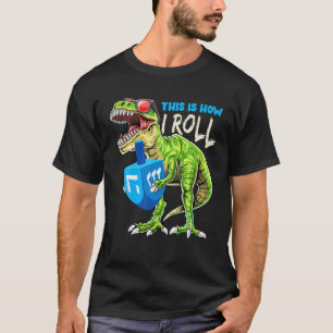 Menorasaurus dit is hoe ik dinosaur Hanukkah Gif T-shirt
