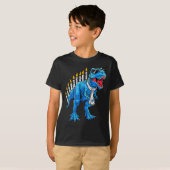 Menorasaurus Hanukkah T Rex Dinosaur Dino Chanukah T-shirt (Voorkant volledig)