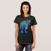 Menorasaurus Hanukkah T Rex Dinosaur Dino Chanukah T-shirt (Voorkant volledig)
