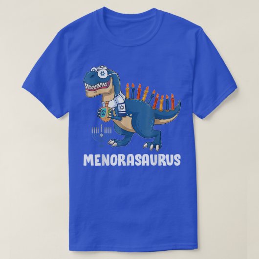 Menorasaurus Re Menorah Dinosaur Hanukkah Pajama B T-shirt (Design voorkant)