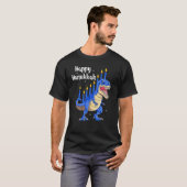 Menorasaurus Rex Dinosaur Chanukkah Happy Hanukkah T-shirt (Voorkant volledig)