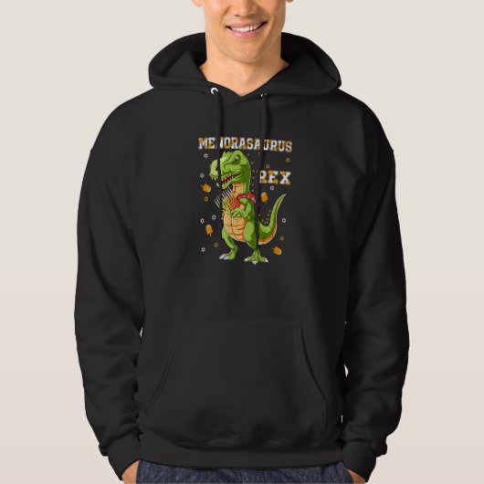Menorasaurus Rex Dinosaur Rex Hanukkah Menorah Pu Hoodie (Voorkant)