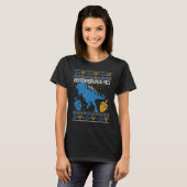 Menorasaurus Rex Dinosaur T Rex Hanukkah Menorah B T-shirt (Voorkant volledig)