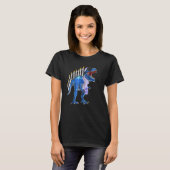 Menorasaurus Rex Rex Dinosaur Hanukkah T-shirt (Voorkant volledig)