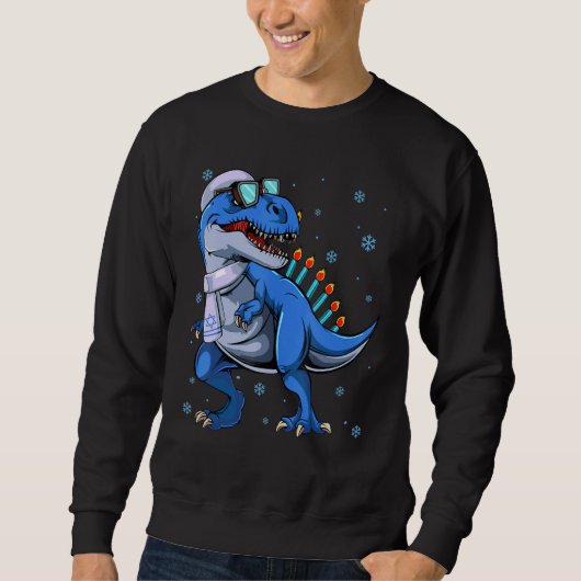 Menorasaurus Rex Shirt T Rex Dinosaur Hanukkah voo (Voorkant)