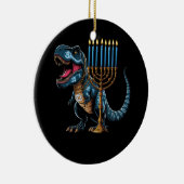Menorasaurus rex trex dinosaurus Chanoeka Menorah  Keramisch Ornament (Rechts)