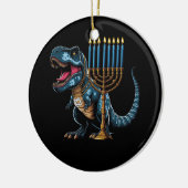 Menorasaurus rex trex dinosaurus Chanoeka Menorah  Keramisch Ornament (Links)