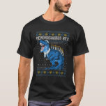 Menorasaurus Rex Ugly Hanukkah Sweater Dinosaur T T-shirt<br><div class="desc">hanukkah,  grappige hanukkah,  hanukkah vakantie,  grappige,  gelukkige hanukkah,  lelijke hanukkah,  hanukkah grappig,  dreidel,  hebrew,  voor hanukkah,  kerst,  menorah,  joodse vakantie,  chanukkah,  grappige chanukkah</div>