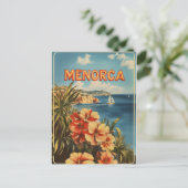 Menorca bloemen  briefkaart (Staand voorkant)
